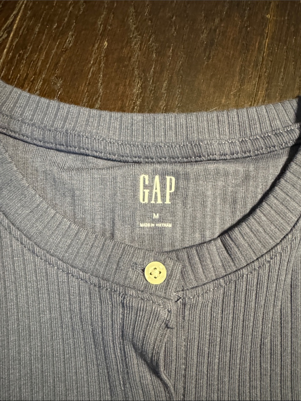 GAP Ribbed Button-Up Cardigan - Light Blue - Picture 2 of 2